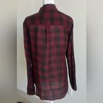 Isabel Marant  Red and Black 100% cotton Checkered Button Down Shirt Photo 5