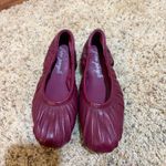 Free People  Cara Ballet Flats Leather Wild Mulberry Photo 2