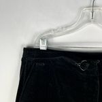 St. John Sport Black Velour Velvet Straight Leg Chain Detail Slack Pants Size 4 Photo 1