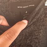 Who What Wear Black Textured Midi Skirt Photo 2