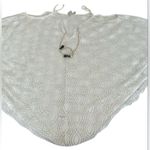 St Tropez West szM white lacy flowy boho cold shoulder cover up front tie EUC Size M Photo 0