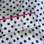 Victoria's Secret Sleep Shirt S White Polka Dot Satin Pajama Top + Eye Mask Photo 6