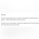 Lane Bryant Blue Tie Dye Stretch Knit O ring Wrap Cap Sleeve Dress 22 24 Petite Photo 13