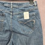 Chico's  Platinum Blue Jeans Straight Leg Cotton Denim Pants Size 1 Short Photo 4