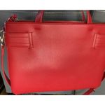 Love moschino Borsa PU Rosso Satchel Shoulder Bag Red Gold Chain Logo NWT $398 Photo 4