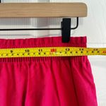 J.Crew  Scalloped Hem Skirt Hot Pink Linen Blend Elastic Waist Women's Size 4 Photo 6
