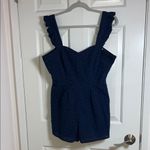 MI AMI BY FRANCESCA BLUE CASUAL SPRING SUMMER BEACH RESORT ROMPER ‎ Size Large Photo 2