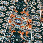 SheIn  Womens‎ Surplice Front Boho Dress V Neck Batwing Sleeve Green Orange Large Photo 7