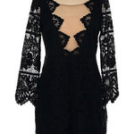 For Love & Lemons  Black Lace Long Sleeve Dress Photo 0
