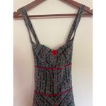 Vintage 90s Y2k MORBID THREADS Pinup Dress WHIMSY GOTH GRUNGE Skulls Roses S Black Photo 3