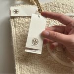 Tory Burch ELLA LOGO CREAM BOUCLE TOTE BAG LEATHER/CHAIN HANDLE NWT $698 RARE Photo 11