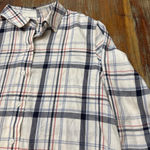 Marine layer Women's  Plaid Button Down L White Blue Red Photo 3
