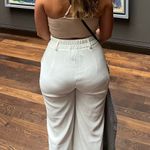 Amazon White pleated cropped trousers from Photo 1