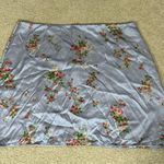 Reformation  Veranda Floral Silk Mini Skirt In Melba Blue Size 10 Photo 2