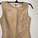 Kate Spade Della All That Glitters Dress Blush/Gold Midi Sheath Metallic Sz 2 Photo 1