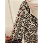 Alice + Olivia Lowell Embroidered Aztec Popover Bohemian Chiffon Tunic, sz S Photo 7