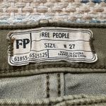Free People Skinny Jegging Jean Pants in Army Green Olive Size 27 Photo 3