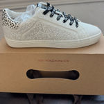 Vintage Havana NEW  Mikeyla Glitter Leather, Fur Sneakers Tennis Shoes White 6.5 Photo 0