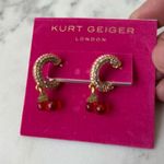 Kurt Geiger NWOT  Gold and Red Cherry Hoop Earrings Photo 3