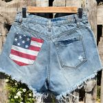 SL8 distressed Ripped American Flag 🇺🇸 Denim Shorts Blue Size 29 Photo 1