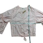 Lavender Field NWT Striped Tie Front Top Size Large Photo 3