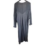 Earthbound Trading Co Women Open Front Cardigan Long Line Lightweight L Navy Blue Size L Photo 2