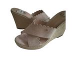 Kate Spade  Light Pink Suede Espadrille Wedges Size 8.5 Photo 7