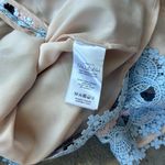TALULAH LA MAISON  Infatuation Floral Lace Mini Dress Blue Tan Small Photo 4