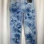 Paige Hoxton Slim Crop Raw Hem Jeans Size 27 Tie Dye blue & white NEW Photo 9