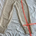 NWT Emery Rose Women's Medium Linen Blend Joggers Tan Stretch Waist Photo 3