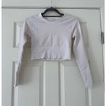 Aerie  Offline Long Sleeve Crop Top XS white Photo 0