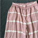 BeachLunchLounge  Pink and White tie-dyed Wide Leg Pants Photo 0