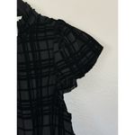 Anthropologie NEW ‎ Corey Lynn Calter Mini Dress Holiday Plaid Black Ruffle Sz XS Photo 7