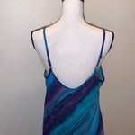 Venezia blue & purple wave pattern maxi night out formal dress Size 14 Photo 6