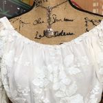 BANJUL  Off White Crop Top Bell Sleeves Sequins Lace🌺Large Photo 10