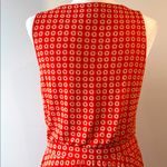 Anthropologie Maeve by Brianne Cowl Neck Daisy Print Dress Orange Size M Photo 7