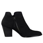 Paul Green NWT‎  Women 6 Malibu Sliced Zip Bootie Black Leather Suede Heels Photo 1