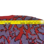 Vintage IVY Abstract Rose Pattern Knit Sweater V Photo 8