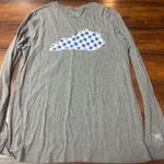 Gray Long Sleeve Shirt with Blue Checkered kentucky Size L Photo 0