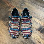 Roper Chillin Aztec Driving Moc Shoes in Blue Aztec Stripe Fabric 7 Photo 1
