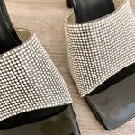 Forever 21 NEW Black Rhinestone Mule Heels Size 6 Photo 4