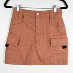 Topshop  Cargo‎ Style Terracotta Mini Skirt Sz 2 Photo 0