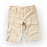 Bermuda new La Rok ༄ Gold Lurex Thread Knit Dressy Cargo  Shorts ༄ Creamy White 8 Photo 0