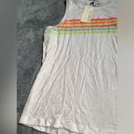 Evereve  Lainey stripe Tank Top with Rainbow Stripes NWT Photo 1