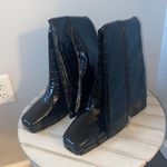 Princess Polly Tall Black Croc Boots Photo 0