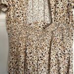 AFRM x NORDSTROM | Brown Cream Nudes Neutrals Open Back Flutter Sleeve Maxi | XL Photo 5