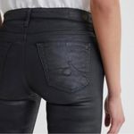 AG Adriano Goldschmied AG The Legging Ankle Super Skinny Black Faux Leather Jeans Size 25 Photo 2
