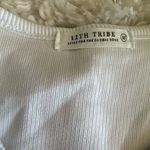 12th Tribe  Crop Top Rhinestone Violet White White M Photo 2