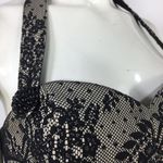 Bebe  Beaded Lace Corset Bustier Top L Photo 4