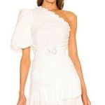 Mergim Magda Bridal One Shoulder Dress White Size 2 US Size Medium *No Belt* NWT Photo 0